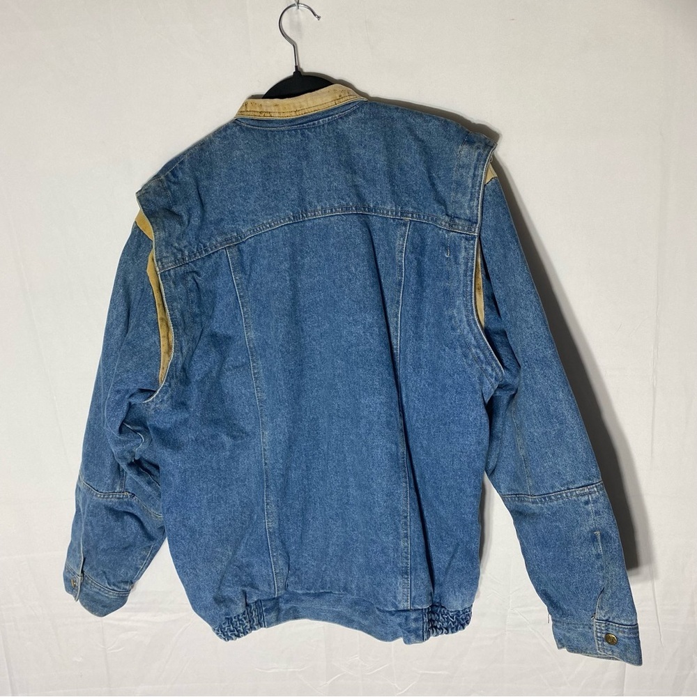 Vintage 80s Blue Jean Oversized Denim Jacket M Dadcore Streetwear Festival Retro - Picture 2 of 15